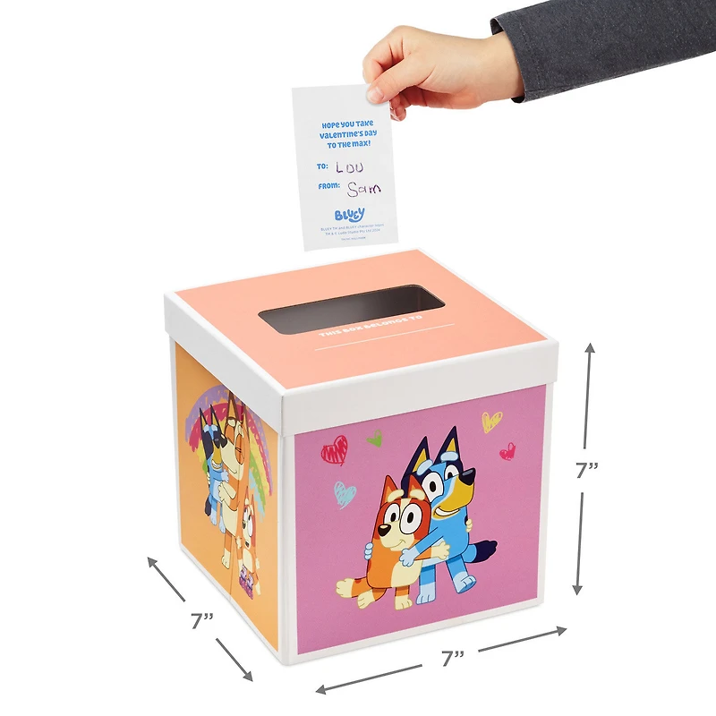 Bluey Time to Party Kids Classroom Valentines Set With Cards, Stickers and Mailbox for only USD 9.99 | Hallmark