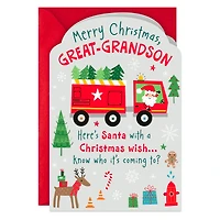 Santa With a Wish for You Christmas Card for Great-Grandson for only USD 2.00 | Hallmark