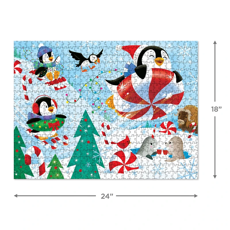 Playful Penguins Season's Sleddings 550-Piece Jigsaw Puzzle for only USD 22.99 | Hallmark