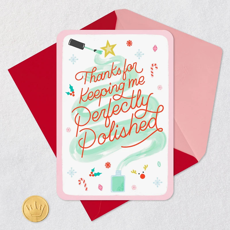 Perfectly Polished Christmas Thank-You Card for Nail Technician for only USD 2.99 | Hallmark