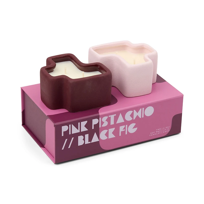 Paddywax Pink Pistachio and Black Fig Puzzle Piece Jar Candles, Set of 2 for only USD 32.99 | Hallmark