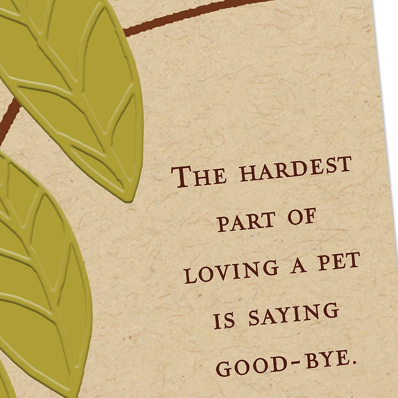 The Hardest Part Is Saying Goodbye Pet Sympathy Card for only USD 3.99 | Hallmark