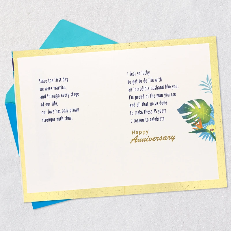 Tropical Leaves 25th Anniversary Card for Husband for only USD 5.59 | Hallmark