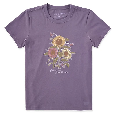 Life Is Good Women’s Fall Favorite Sunflowers Purple Short Sleeve T-Shirt for only USD 29.50 | Hallmark