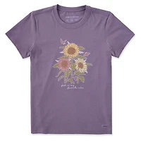 Life Is Good Women’s Fall Favorite Sunflowers Purple Short Sleeve T-Shirt for only USD 29.50 | Hallmark
