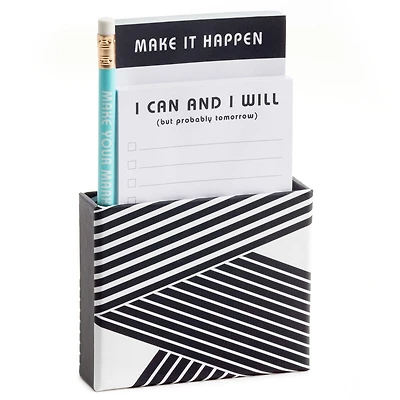 Black and White Zig-Zag Memo Pads and Caddy Set for only USD 9.99 | Hallmark