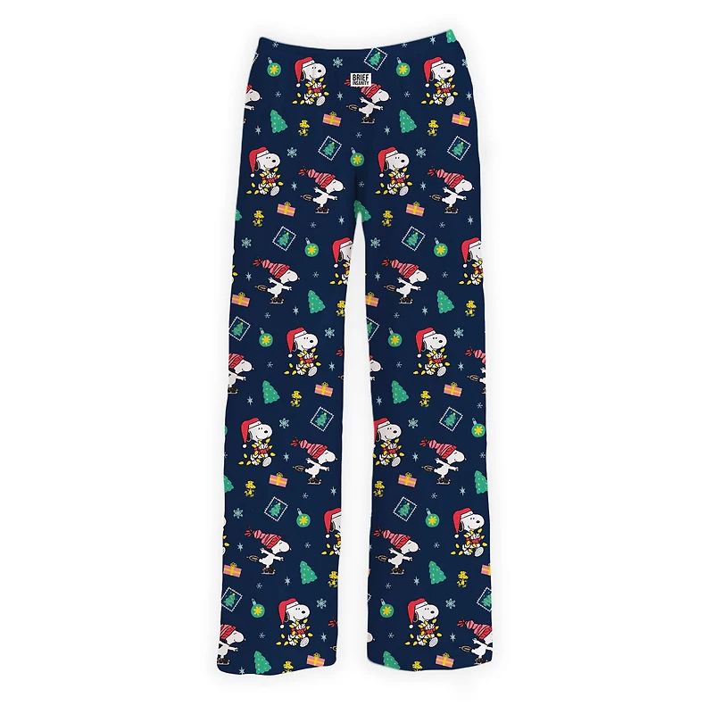 Brief Insanity Peanuts Snoopy Holiday Celebration Navy Lounge Pants for only USD 29.99 | Hallmark