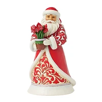 Jim Shore Heartwood Creek Santa With Blooming Amaryllis Figurine, 8.35" for only USD 69.99 | Hallmark