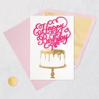 Pink Cake Topper Birthday Card for only USD 8.59 | Hallmark