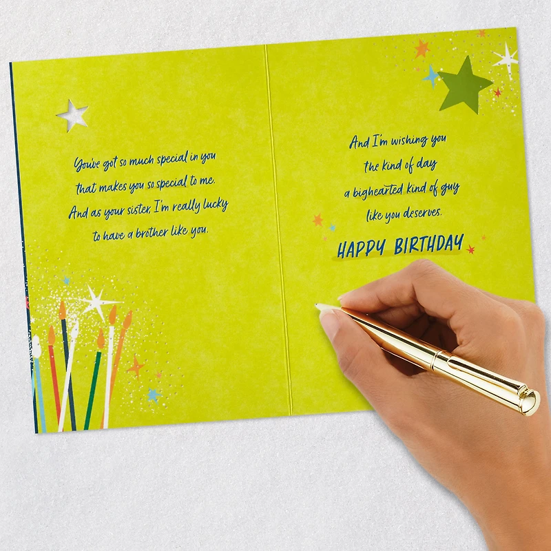 Wishes for a Bighearted Brother Birthday Card from Sister for only USD 5.99 | Hallmark