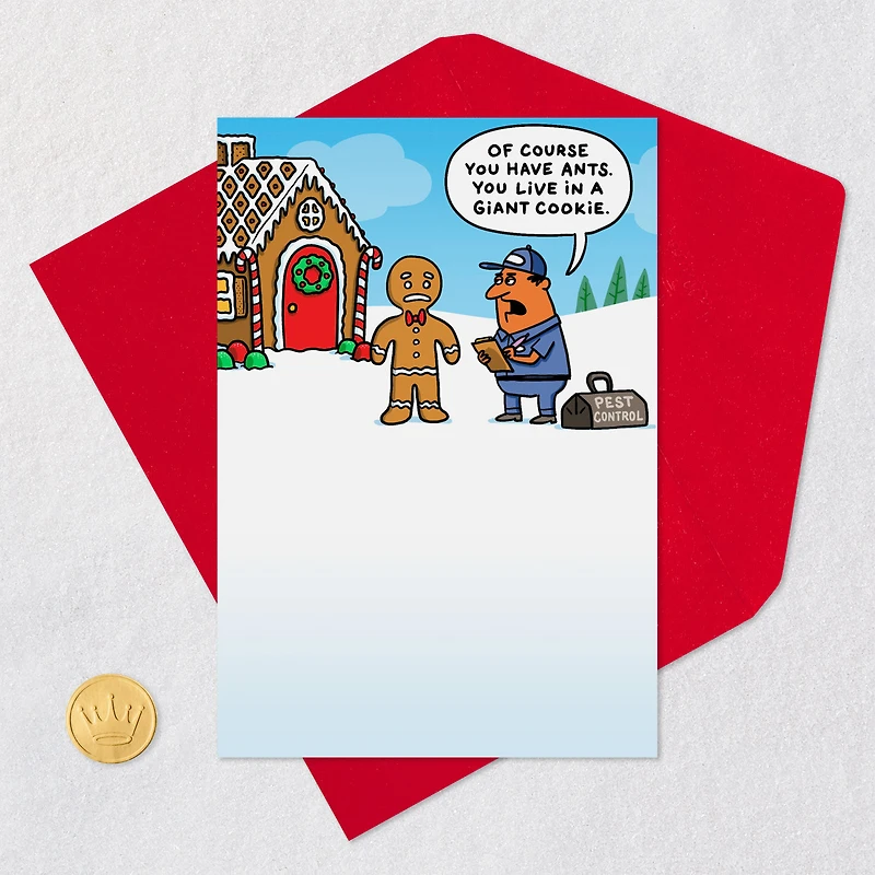 Gingerbread House With Ants Funny Christmas Card for only USD 3.99 | Hallmark