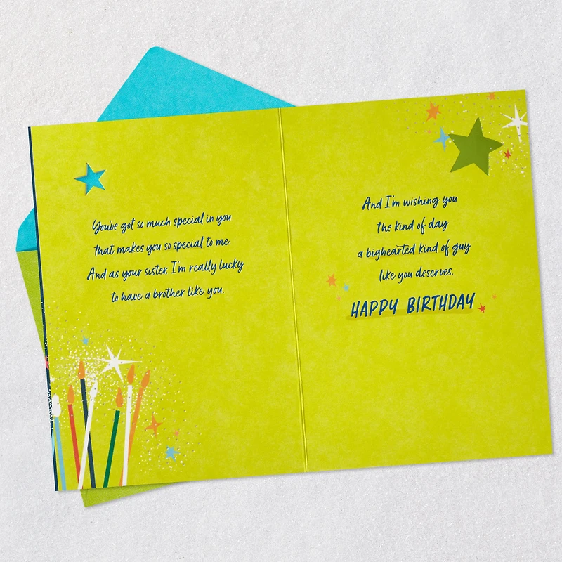 Wishes for a Bighearted Brother Birthday Card from Sister for only USD 5.99 | Hallmark