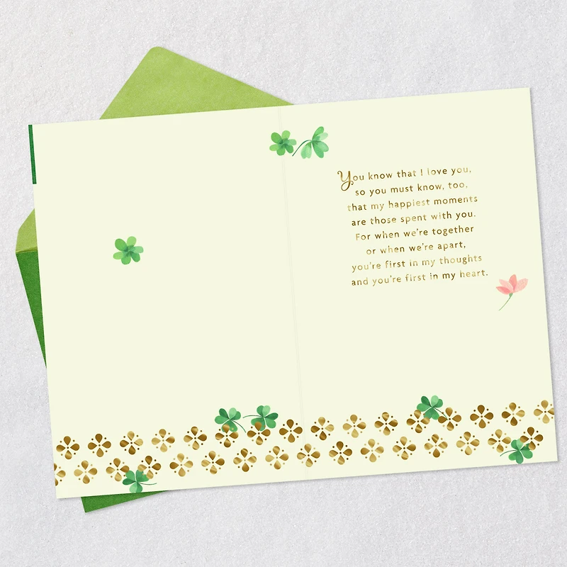 You're First in My Thoughts and Heart St. Patrick's Day Love Card for only USD 3.59 | Hallmark