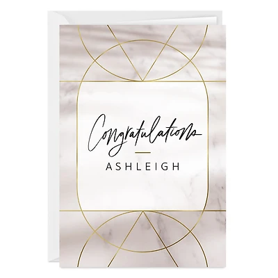 Personalized Gold Accents on Marble Card for only USD 4.99 | Hallmark