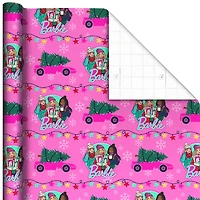 Barbie™ and Friends on Pink Christmas Wrapping Paper Roll, 25 sq. ft. for only USD 4.99 | Hallmark