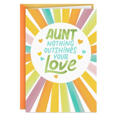 Nothing Outshines Your Love Mother's Day Card for Aunt for only USD 3.59 | Hallmark