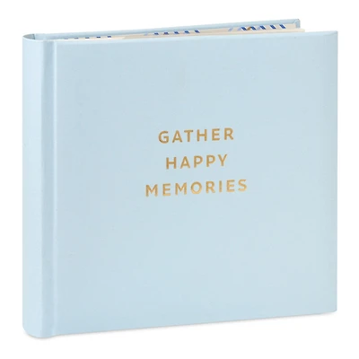 Gather Happy Memories Gold on Light Blue Linen Photo Album for only USD 28.99 | Hallmark