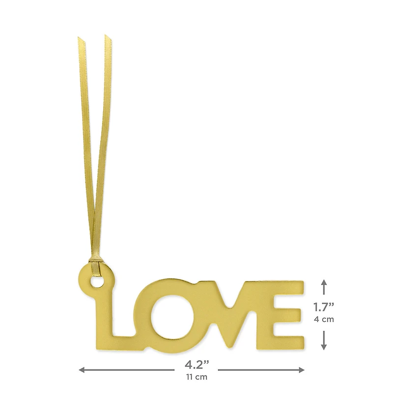Gold "Love" Die-Cut Gift Trim for only USD 4.49 | Hallmark