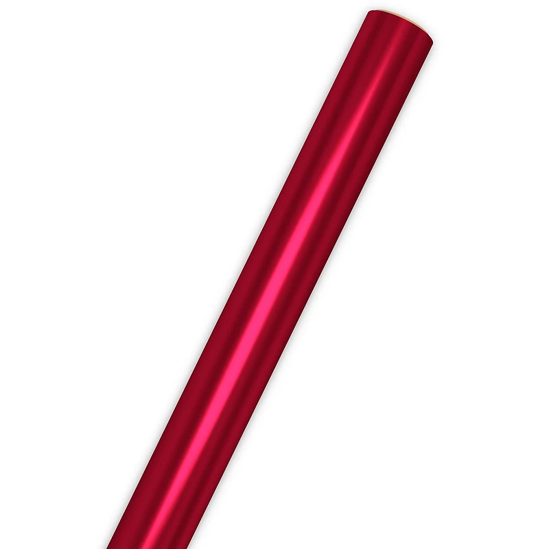 Solid Red Foil Christmas Wrapping Paper Roll, 22.5 sq. ft. for only USD 4.99 | Hallmark