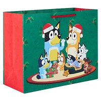 10.4" Bluey Family on Green Large Christmas Gift Bag for only USD 4.49 | Hallmark