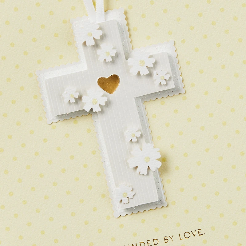 Surrounded by Love Baptism Card for Baby With Hangable Cross for only USD 7.59 | Hallmark