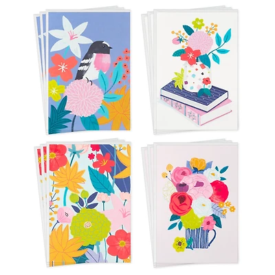 Assorted Folk-Art Floral Blank Cards, Pack of 12 for only USD 7.99 | Hallmark