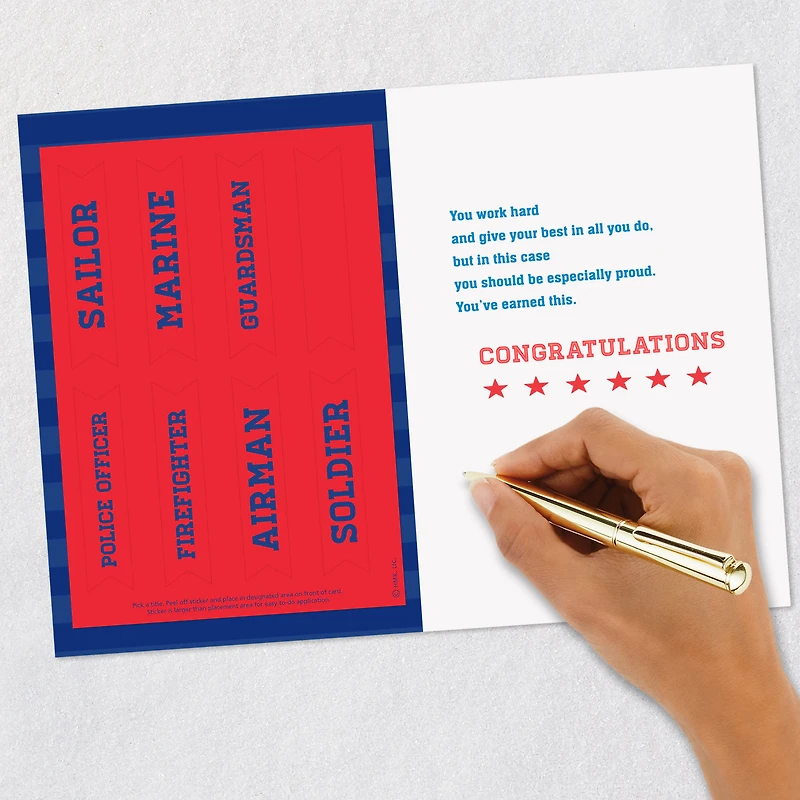 You've Earned This Patriotic Customizable Graduation Card With Title Stickers for only USD 2.99 | Hallmark