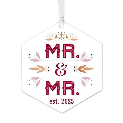Mr. & Mr. Metal Personalized Ornament, Custom Text for only USD 17.99 | Hallmark