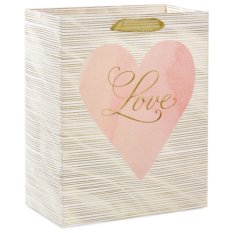 9.6" Love Lettering on Pink Medium Gift Bag for only USD 3.99 | Hallmark