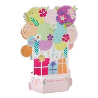 Pastel Balloons Musical 3D Pop-Up with Lights Birthday Card for only USD 9.99 | Hallmark