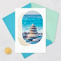 Stacked Stones on the Beach Blank Card for only USD 3.99 | Hallmark