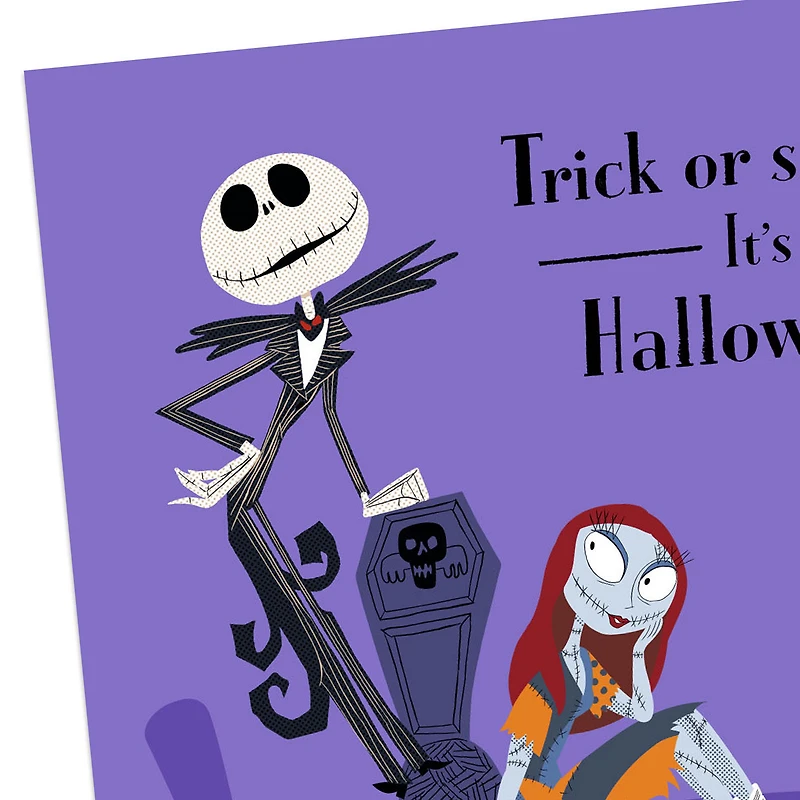 Disney Tim Burton's The Nightmare Before Christmas Jack Skellington and Sally Happy Haunting Halloween Card for only USD 2.00 | Hallmark