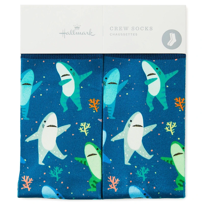 Dancing Sharks Fun Crew Socks for only USD 12.99 | Hallmark