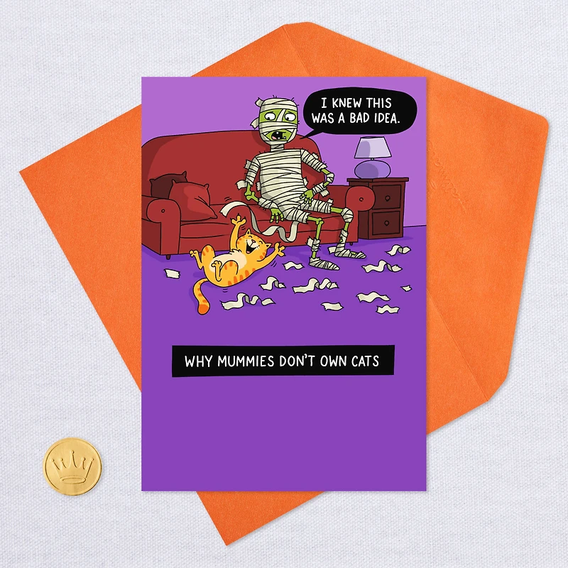 Why Mummies Don't Own Cats Funny Halloween Card for only USD 3.49 | Hallmark