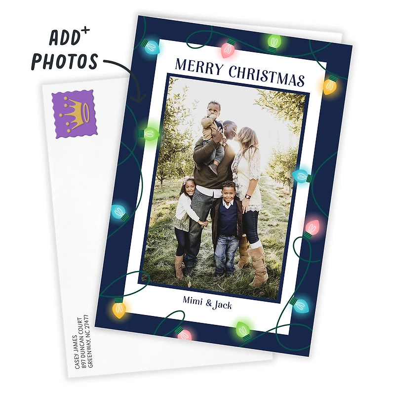 String Lights Frame Custom Christmas Card for only USD 4.99 | Hallmark