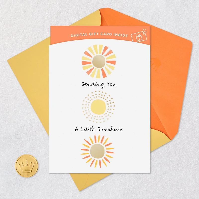 Sending You a Little Sunshine Gift Card Greeting Encouragement Card for only USD 4.99 | Hallmark