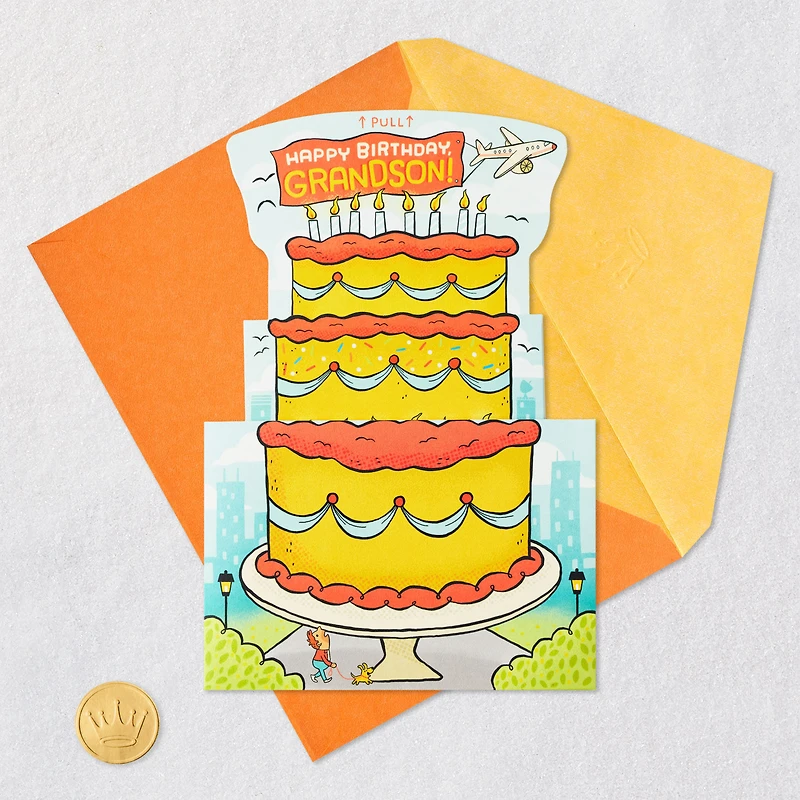 Hope the Fun Stacks Up Pop-Up Birthday Card for Grandson for only USD 6.99 | Hallmark