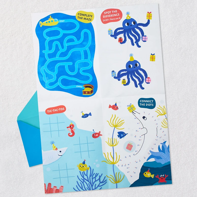 Oceans of Fun Birthday Card for Kids with Activity Page for only USD 7.59 | Hallmark