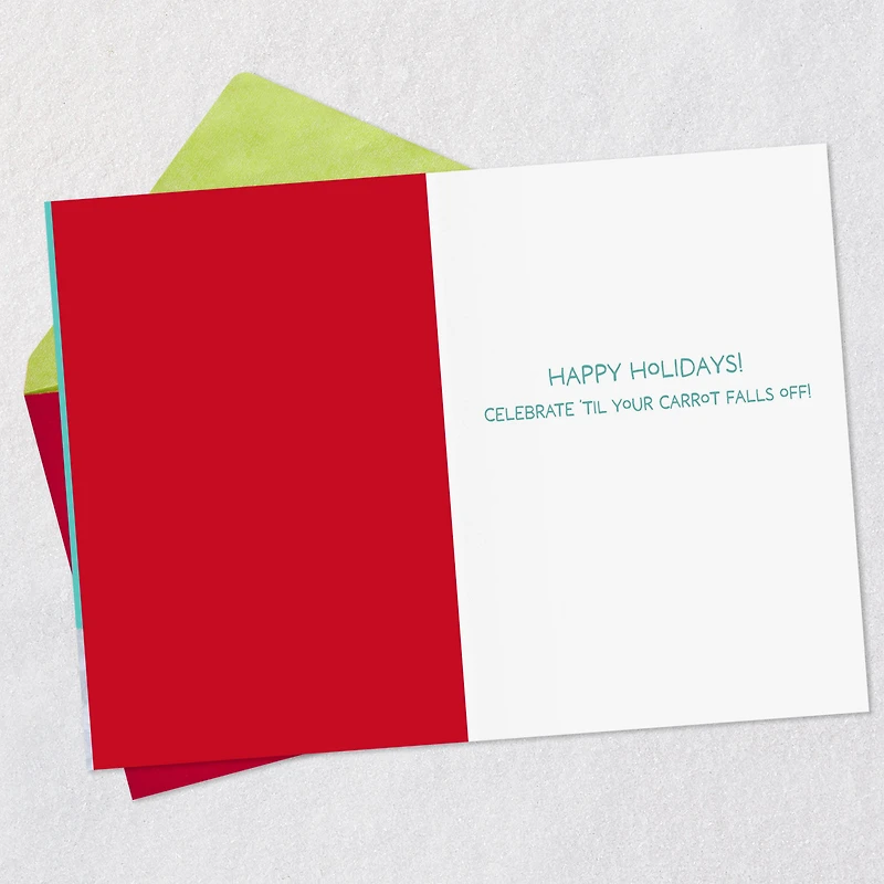 Celebrate 'til Your Carrot Falls Off Snowman Funny Holiday Card for only USD 3.99 | Hallmark