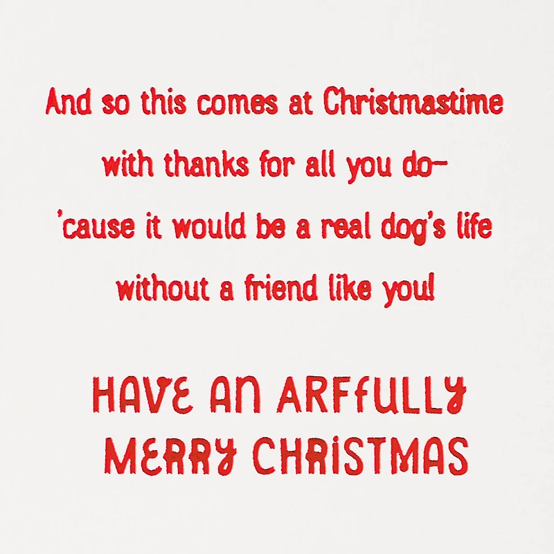 Thanks for All You Do Christmas Card From the Dog for only USD 3.99 | Hallmark
