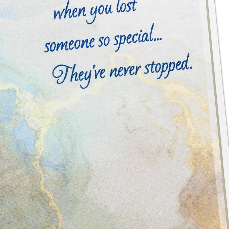 The Caring Thoughts Have Never Stopped Sympathy Card for Anniversary of Death for only USD 4.99 | Hallmark