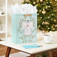 13" Angel Illustration on Blue Large Christmas Gift Bag for only USD 4.49 | Hallmark