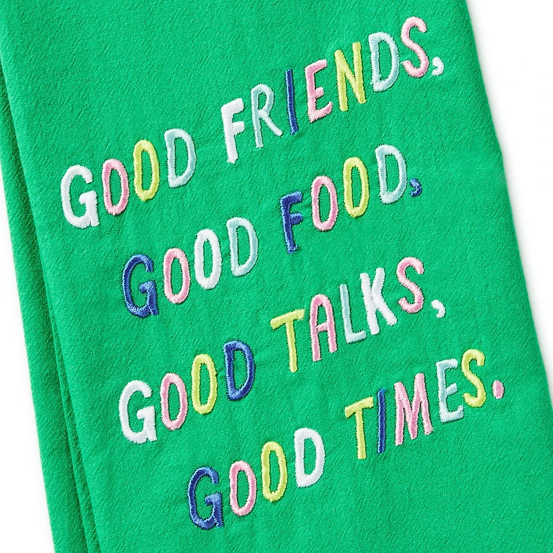 Good Friends, Food, Talks and Times Tea Towel, 18x26 for only USD 14.99 | Hallmark