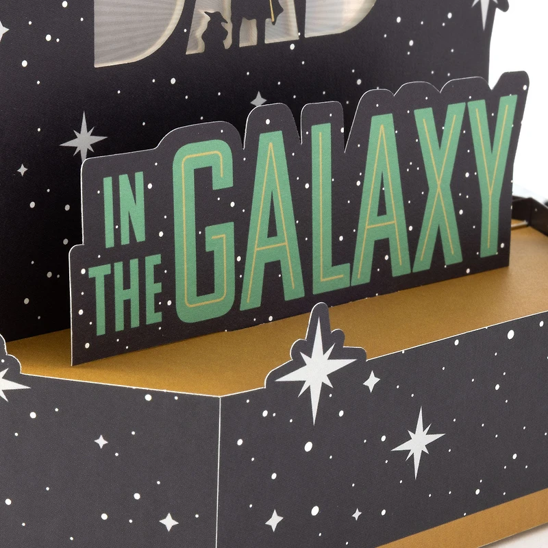 Star Wars: The Mandalorian™ Best Dad in the Galaxy Musical 3D Pop-Up Father's Day Card With Light for only USD 10.99 | Hallmark