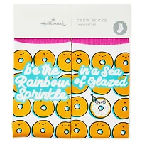 Rainbow Sprinkle Donuts Fun Crew Socks for only USD 12.99 | Hallmark