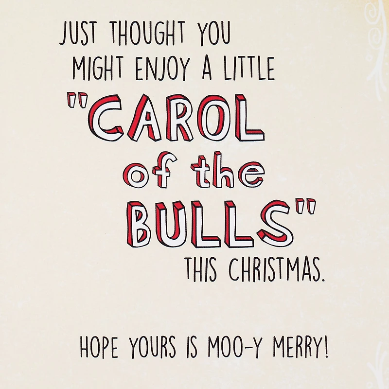 Carol of the Bulls Funny Musical Christmas Card With Light for only USD 8.59 | Hallmark