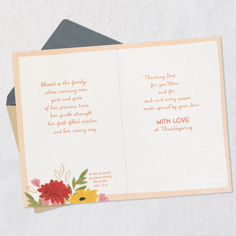 Our Family Is Blessed By You Religious Thanksgiving Card for Mom for only USD 2.99 | Hallmark