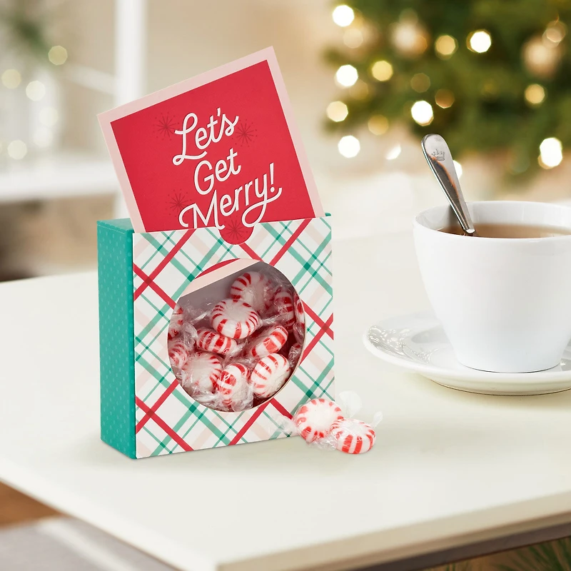 4.5" Let's Get Merry! Plaid Christmas Gift Card Holder Box for only USD 5.99 | Hallmark