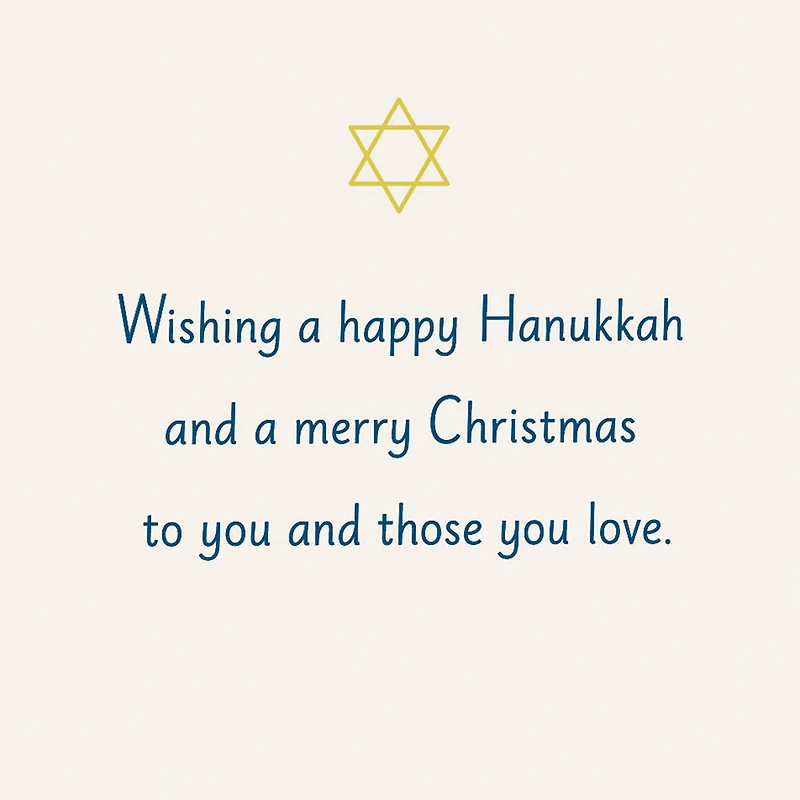 Happy Hanukkah and Merry Christmas Holiday Card for only USD 3.99 | Hallmark