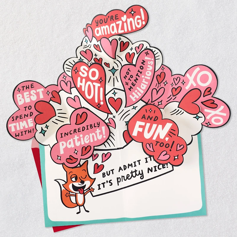 A Valentine Filled With Compliments Pop-Up Valentine's Day Card for Wife for only USD 7.59 | Hallmark